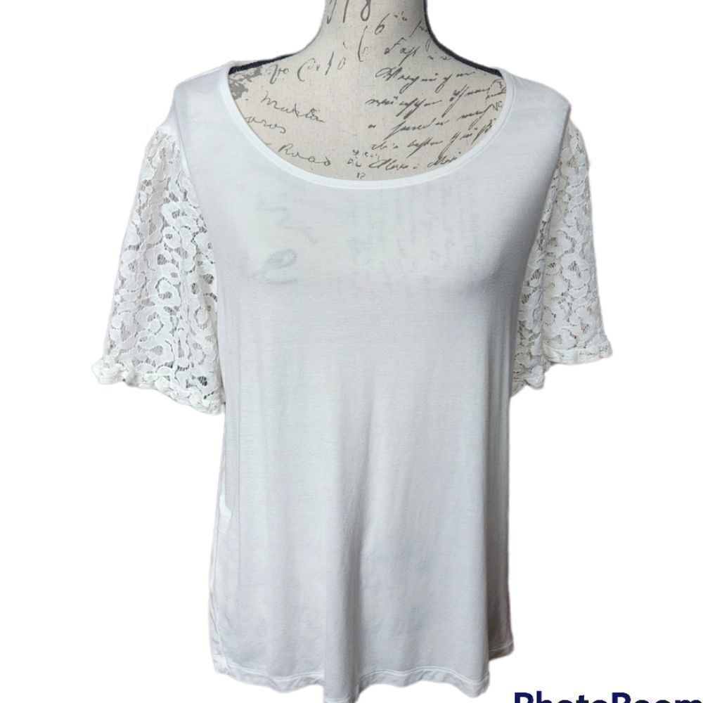 14th & UNION Lace Sleeve Top-Size XL